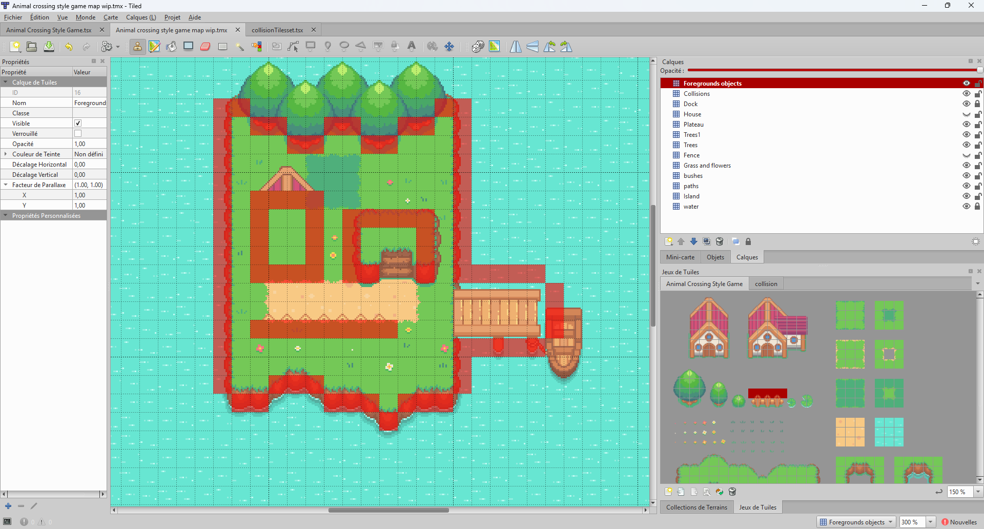 Map et collisions dans Tiled